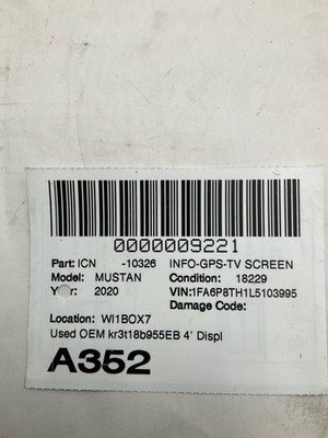 2019-2023 FORD MUSTANG Information Display Screen 4" OEM KR3T18B955EB - Image 10