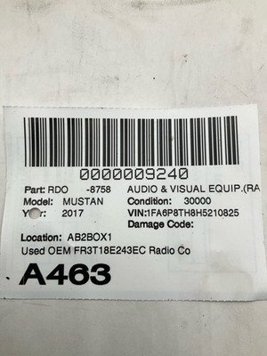 16 17 FORD MUSTANG Radio and Heater AC Control panel OEM FR3T18E243EC - Image 16