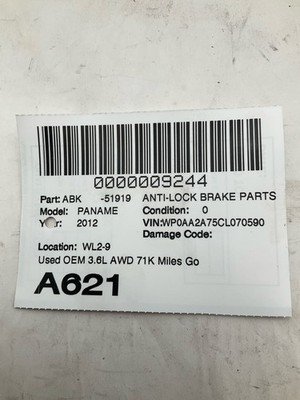 2010-2013 PORSCHE PANAMERA Anti-lock Brake Part ABS 3.6L AWD 71k Miles OEM - Image 8