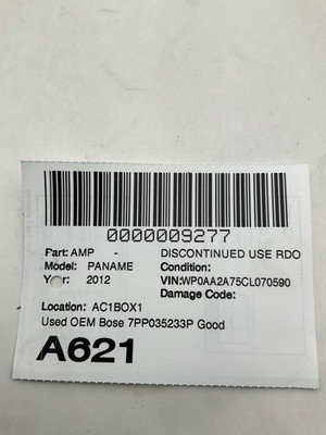2010-2015 PORSCHE PANAMERA 3.6L Bose Audio Amplifier OEM 7PP035233P - Image 11