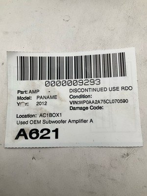 2012-2015 PORSCHE PANAMERA 3.6L Bose Subwoofer Amplifier Assembly OEM - Image 11