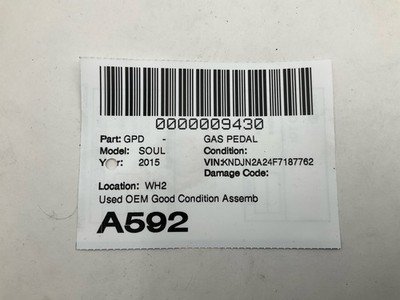2015 KIA SOUL Gas Accelerator Pedal Original Kia Part OEM 32700B2110 - Image 9