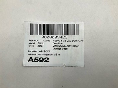 2014-2016 KIA SOUL Audio Radio Receiver Display Screen US Market OEM - Image 9