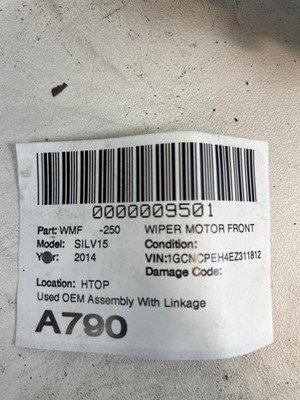 2014-2019 CHEVY SILVERADO 1500 Wiper Motor Front with Linkage OEM 23167071 - Image 12