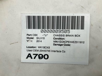 2014 CHEVY SILVERADO 1500 Interface Control Module 4.3L OEM 23443745 - Image 8