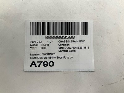 2014 CHEVY SILVERADO 1500 23195440 Body Fuse Junction Cabin Box 4.3L OEM - Image 7