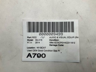 2014 CHEVY SILVERADO 1500 Audio Radio and Heater AC Controls OEM 23176310 - Image 8