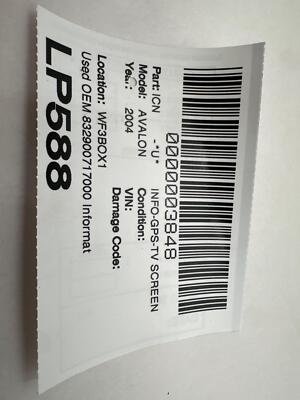 2002-2004 TOYOTA AVALON Information Display Screen OEM 832900717000 - Image 13