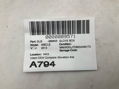 2012-2018 MERCEDES CLS Dashboard Glove Box Complete Assembly Tested OEM - Image 9