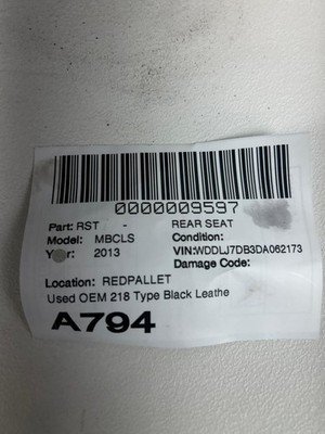 2013-2015 MERCEDES CLS550 W218 Rear Seat Upper Double Backrest OEM - Image 17