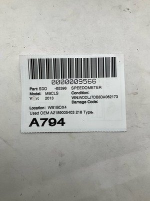 2012-2015 MERCEDES CLS550 W218 Speedometer Cluster 129k Miles OEM A2189005403 - Image 8