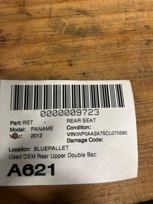 2010-2016 PORSCHE PANAMERA Rear Seat Upper Double Back Rest Cushion 46k Miles - Image 12