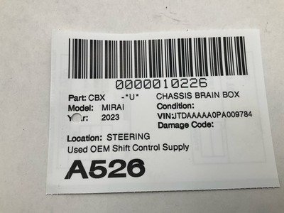 2021-2023 TOYOTA MIRAI Shift Control Supply Control Module OEM 894D162020 - Image 7