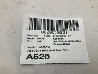 2023 TOYOTA MIRAI Speedometer Cluster OEM 8380062340B Japan Built 28k Miles - Image 8