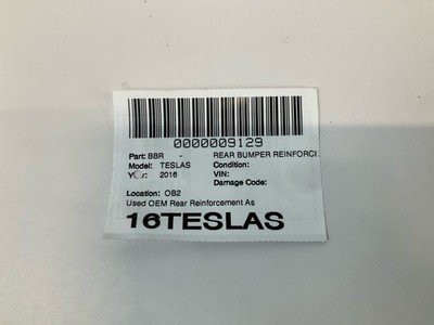 2016-2018 TESLA S Rear Bumper Reinforcement Rebar Impact Bar OEM - Image 9