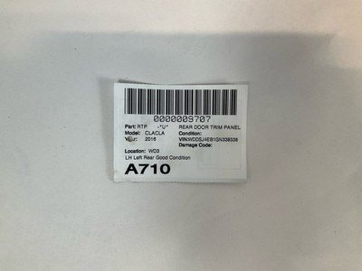 2014-2018 MERCEDES CLA250 W117 CLASS Rear Door Trim Panel Left Driver OEM - Image 6