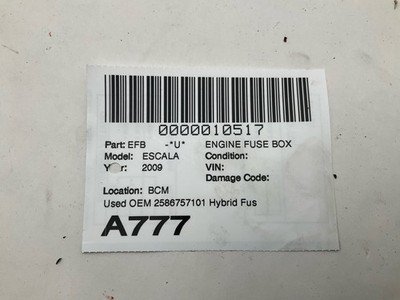 2009 CADILLAC ESCALADE Hybrid Engine Fuse Box 6.0L OEM 2586757101 - Image 5