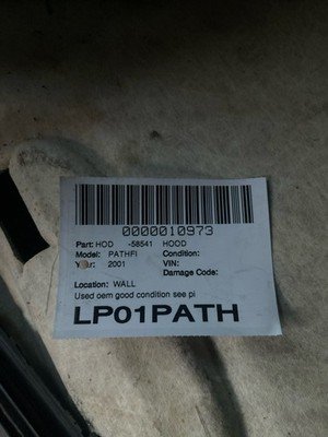 1999-2004 NISSAN PATHFINDER Front Hood Bonnet Panel Black OEM F5A002W6MA - Image 16