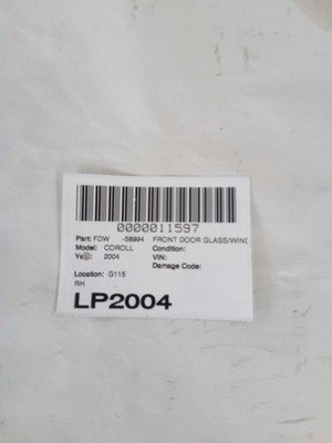 2003-2008 TOYOTA COROLLA Front Door Glass Window Right Passenger OEM 6810102130 - Image 3