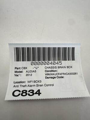 2009-2016 AUDI A5 Anti Theft Alarm Siren Control Module OEM 1K0951605C - Image 6