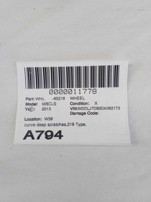 2012-2014 MERCEDES CLS550 W218 Wheel Rim 19x5.8" Alloy 5 Spoke OEM 2184010402 - Image 8