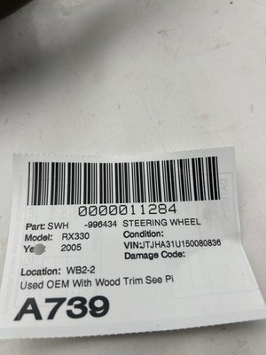 2004-2006 LEXUS RX330 Steering Wheel Used with Sandlewood OEM 4510048291E0 - Image 13