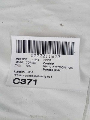 1978-1982 CHEVY CORVETTE Roof T Top Glass Removable Panels Glass ONLY No Frame - Image 3