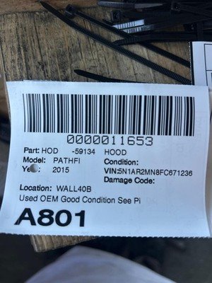 2013-2016 NISSAN PATHFINDER Hood Front Bonnet Java Metallic OEM 651003KA0A - Image 18