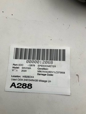 2019-2020 NISSAN MAXIMA Speedometer Cluster 90k Miles OEM 248104RA3B - Image 7