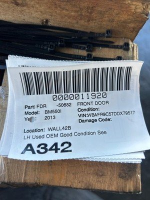 2011-2016 BMW 550i 535i F10 Front Door Left Driver Electric OEM 41009628753 - Image 18