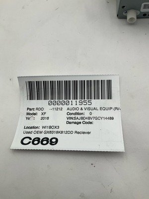 2016-2017 JAGUAR XF Audio Radio Receiver OEM GX6318K812DD - Image 8