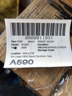 2013-2021 NISSAN NV 200 Front Door Right Passenger Powder White OEM H01003LMMA - Image 22