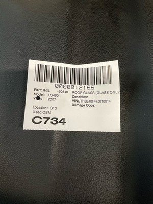 2007-2017 LEXUS LS460 Roof Sunroof Moonroof Glass OEM 6320150170 Factory - Image 4