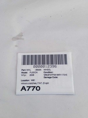 2006-2009 FORD FUSION Wheel Rim 17x7 Alloy 5 Split Spoke Machined Silver OEM - Image 5