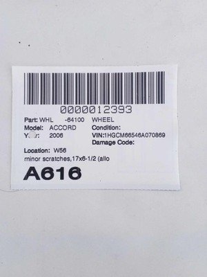 2006-2007 HONDA ACCORD Wheel Rim 17x6.5" Alloy 9 Spoke 5 Lug OEM - Image 5