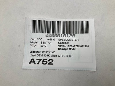 2013-2014 NISSAN SENTRA Speedometer Cluster 139k Miles Mph Sr OEM 248103SG1A - Image 8