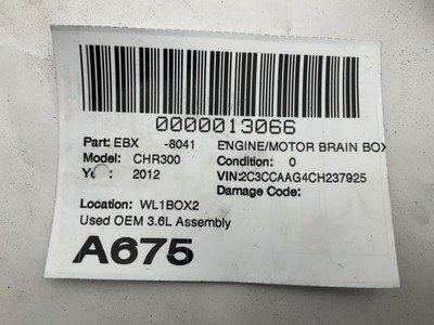 2012 CHRYSLER 300 Engine Motor Brain Box Control Module 3.6L OEM 5150609AC - Image 6