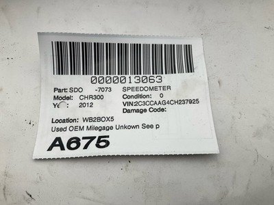 2012 CHRYSLER 300 Speedometer Instrument Cluster 155k Miles OEM P56046398AI - Image 7