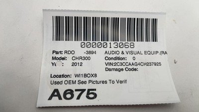 2012-2014 CHRYSLER 300 Audio AM FM CD Radio Receiver OEM P05091035AH - Image 11