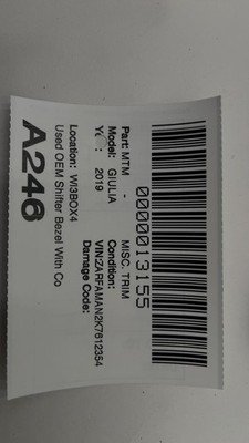 2017-2020 Alfa Romeo GIULIA Shifter Bezel with Controls Complete Trim OEM - Image 9