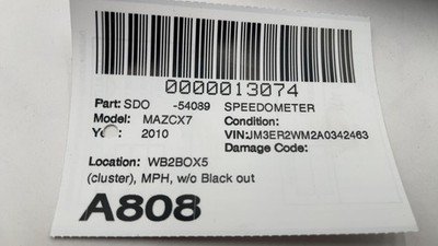 2010-2011 MAZDA CX7 Speedometer Cluster 106k Miles without Black Out OEM - Image 10