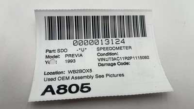 1991-1997 TOYOTA PREVIA Speedometer Cluster 253k Miles OEM 8320028650 - Image 13