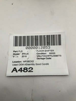 2016-2018 TOYOTA PRIUS Prime Floor Shifter Gear Selector with Knob 62k Miles OEM - Image 5