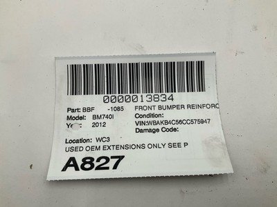 2011-2012 BMW 740Li F02 Front Reinforcement Bar Mount Brackets Left and Right - Image 4