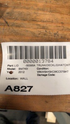 2011-2015 BMW 740Li F02 Trunk Decklid Carbon Black Metallic OEM 41627172332 - Image 24