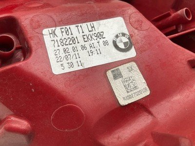 2011-2012 BMW 740Li F02 Tail Light Assembly Left Driver Quarter Panel Mounted - Image 7