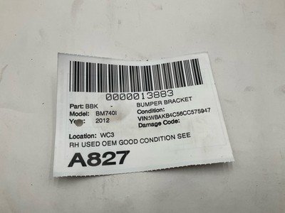 2011-2012 BMW 740LI F01 F02 Front Bumper Right Passenger Support Bracket OEM - Image 6