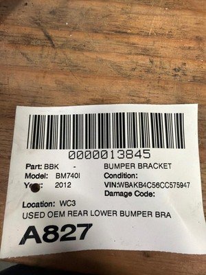 2011-2012 BMW 740Li F02 Rear Lower Bumper Bracket Original Factory OEM - Image 18