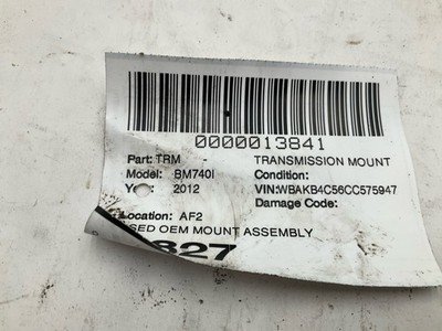 2012 BMW 740Li F02 Transmission Mount 3.0L RWD with 121k Miles OEM - Image 7