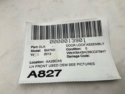 2011-2015 BMW 740Li F01 F02 Door Lock Actuator Left Front with Soft Close OEM - Image 4